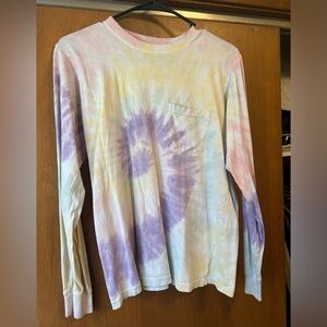 Long sleeve tie-dye t-shirt. Size small. Pastel colors.